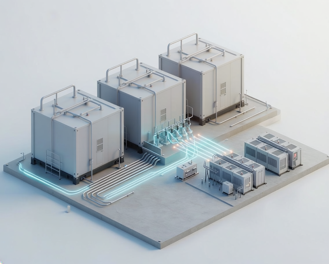 Infographic energy storage facility