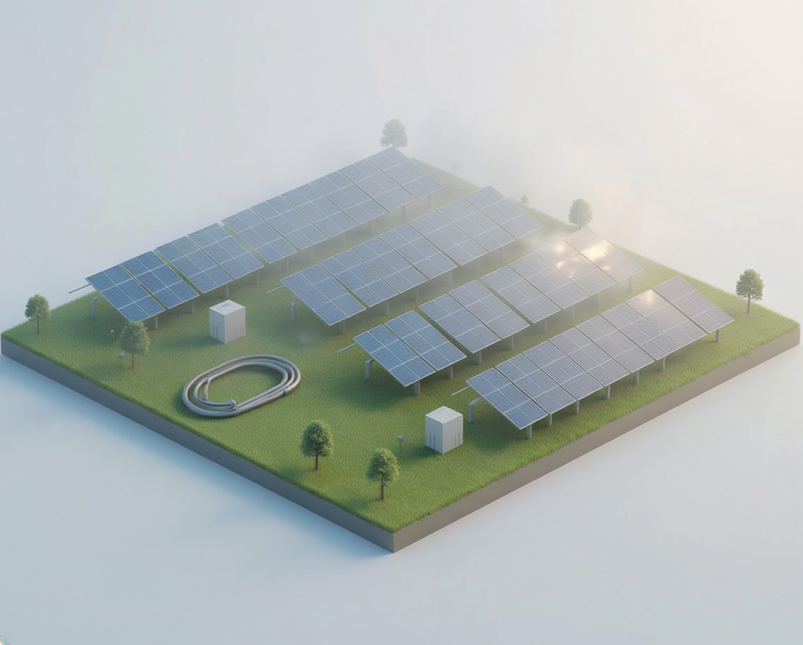 Infographic solar farm