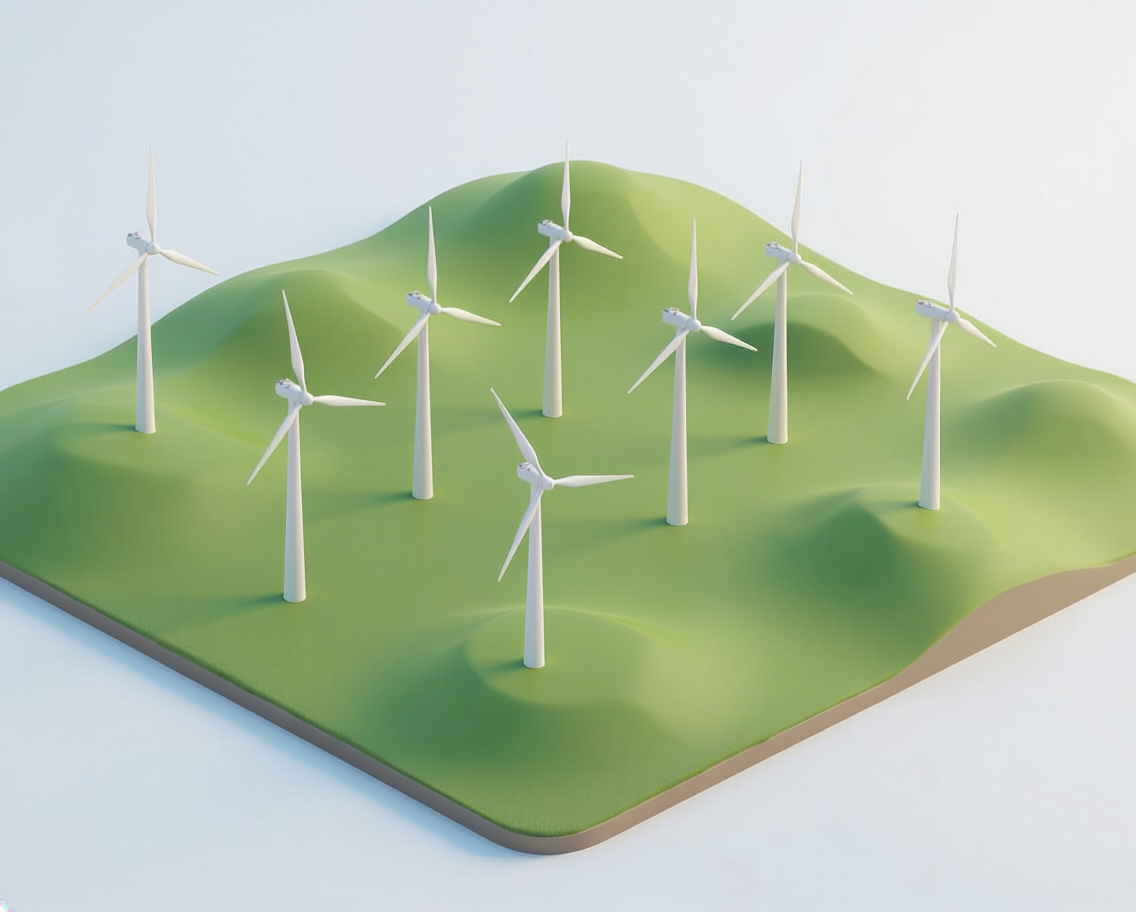 Infographic wind farm